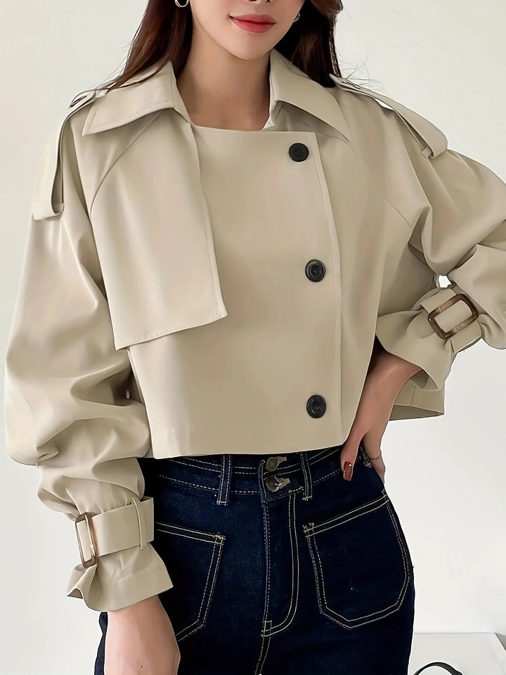 Chic Casual Short Trench CoatTrench corto casual chic