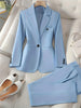 Set di blazer da donna con risvolto dentellato in stile classico