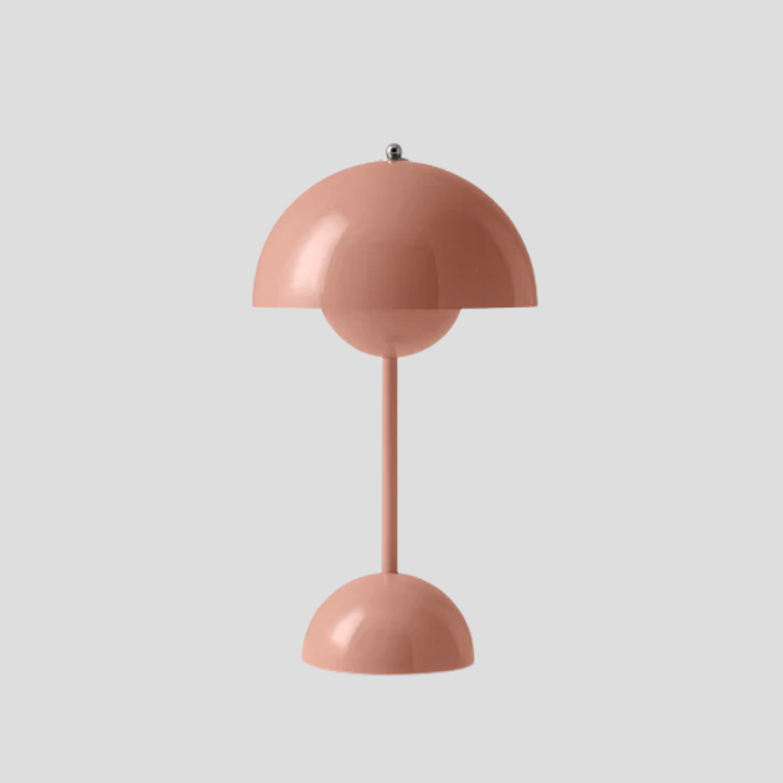 Lampada da tavolo in metallo senza fili