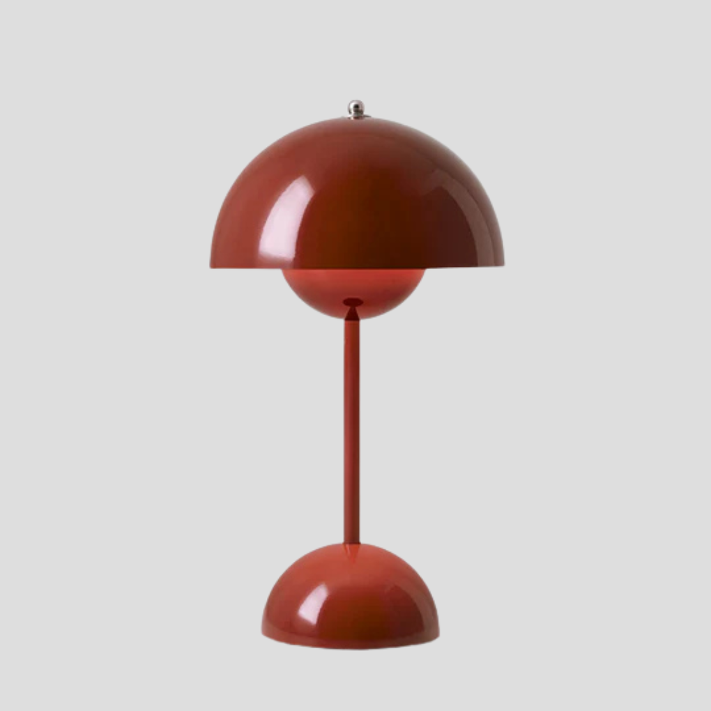 Lampada da tavolo in metallo senza fili