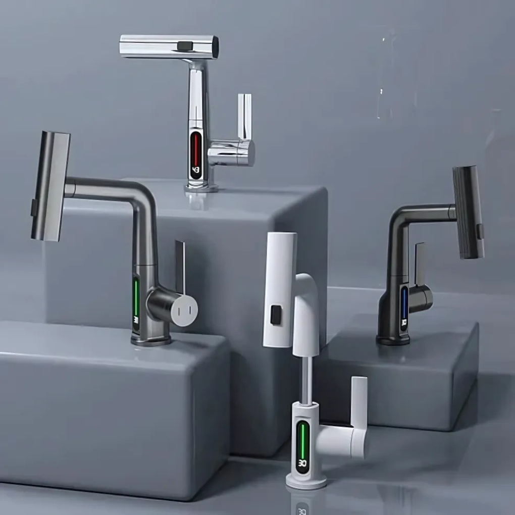Rubinetto flessibile a LED per cucina e bagno