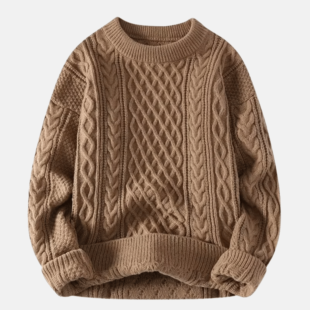 Maglione invernale da uomo in maglia tinta unita