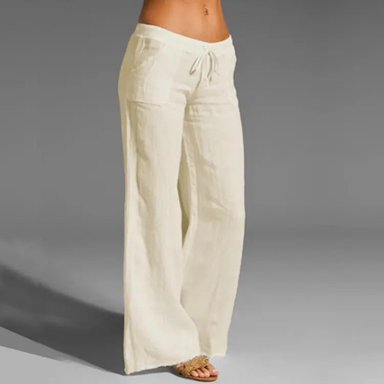 Pantaloni estivi casual in lino da donna