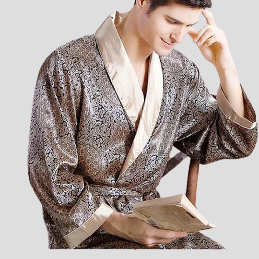 Accappatoio Kimono in raso da uomo