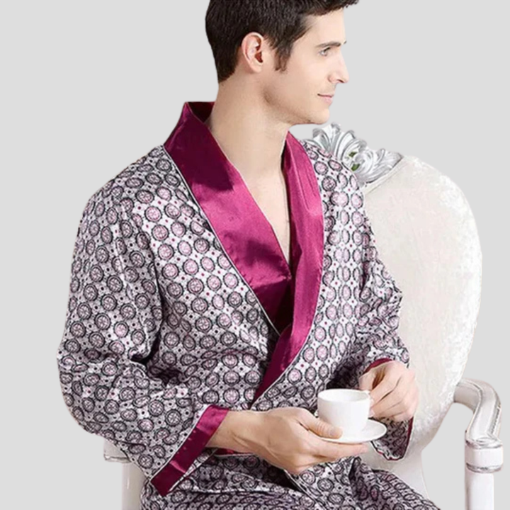 Accappatoio Kimono in raso da uomo