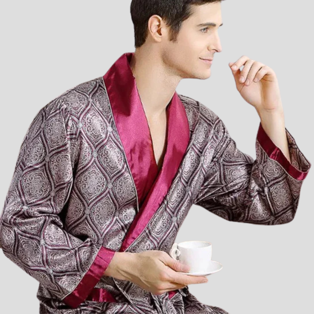 Accappatoio Kimono in raso da uomo