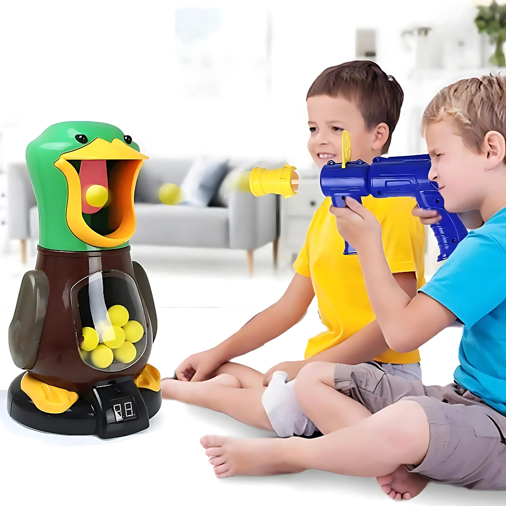 Gioco Soft Bullet ad aria compressa con paperella che cammina e luci