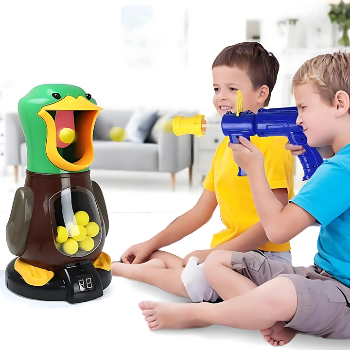 Gioco Soft Bullet ad aria compressa con paperella che cammina e luci