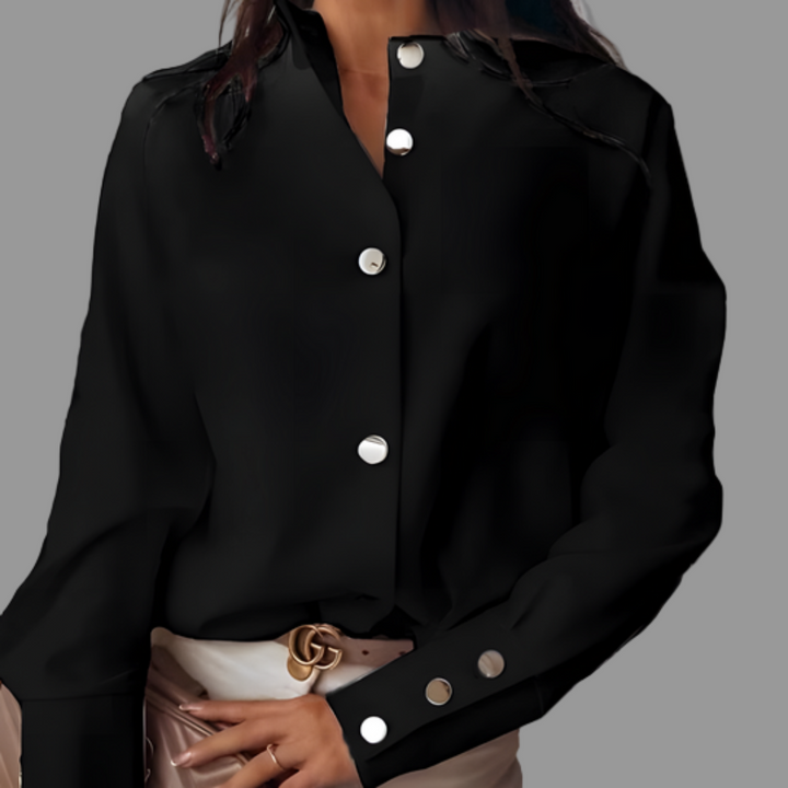Camicia imbottita con bottoni da donna