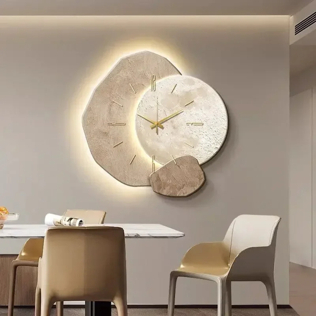 Orologio da parete moderno e minimalista con luce