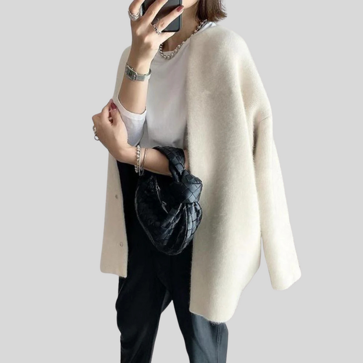 Cardigan elegante – Strato di maglia raffinato