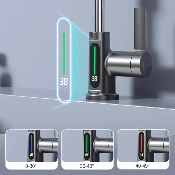Rubinetto flessibile a LED per cucina e bagno