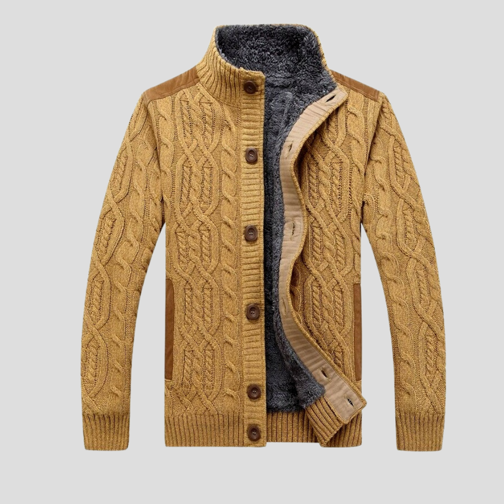 Giacca calda in maglia da uomo