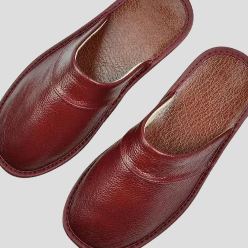 Pantofole in pelle da uomo