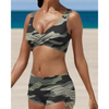 Costume da bagno donna a due pezzi stampato e regolabile