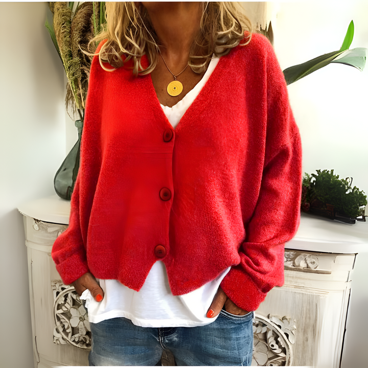Cardigan da donna in maglia morbida e vestibilità rilassata