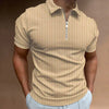 Polo Muscle Fit da uomo con cerniera