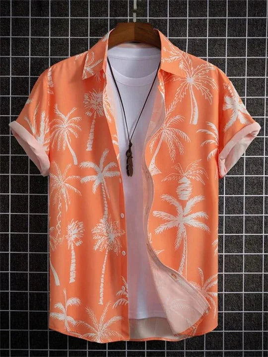 Camicia hawaiana con stampa floreale 3D