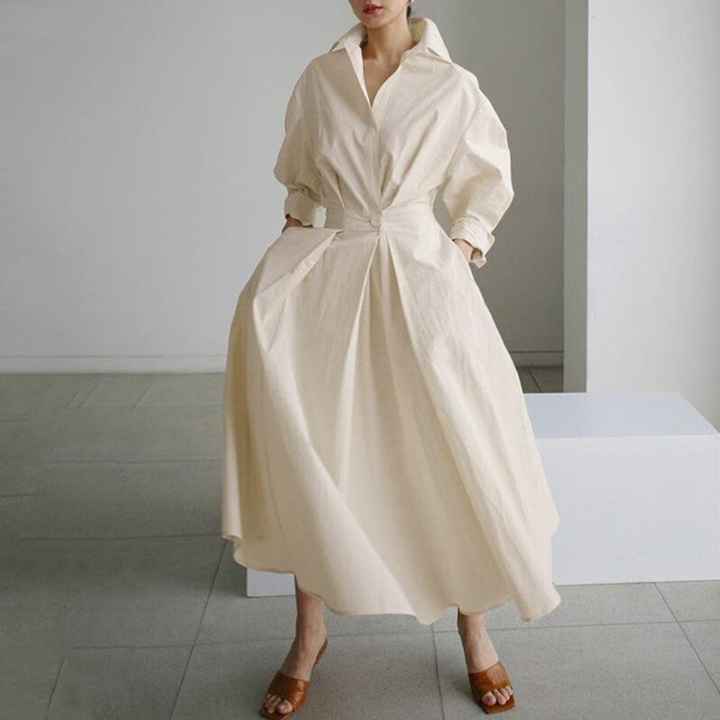 Elegante abito lungo fluido da donna