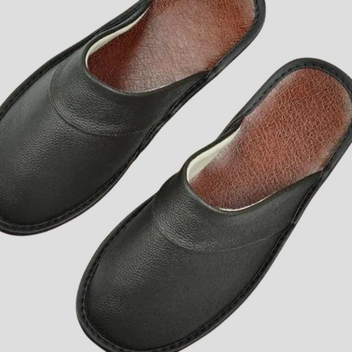 Pantofole in pelle da uomo