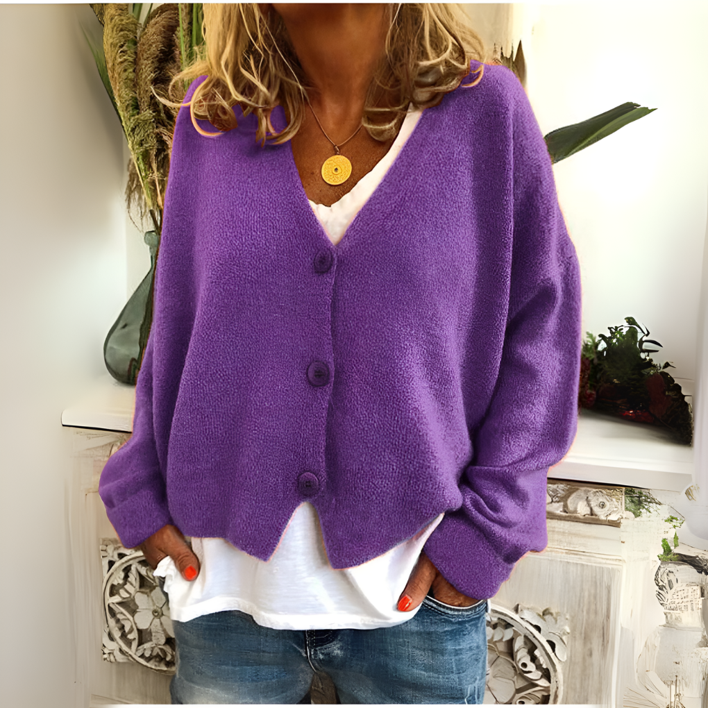 Cardigan da donna in maglia morbida e vestibilità rilassata