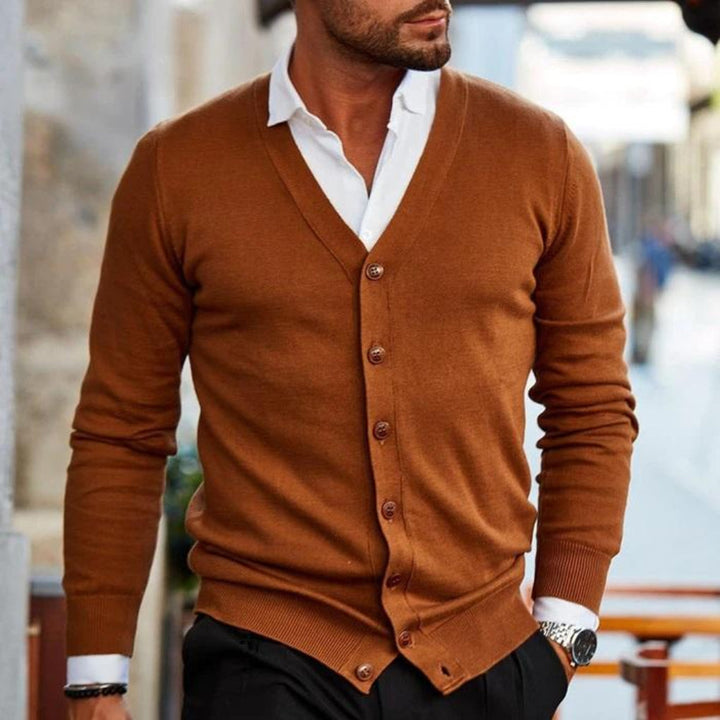 Cardigan da uomo in cotone in stile casual