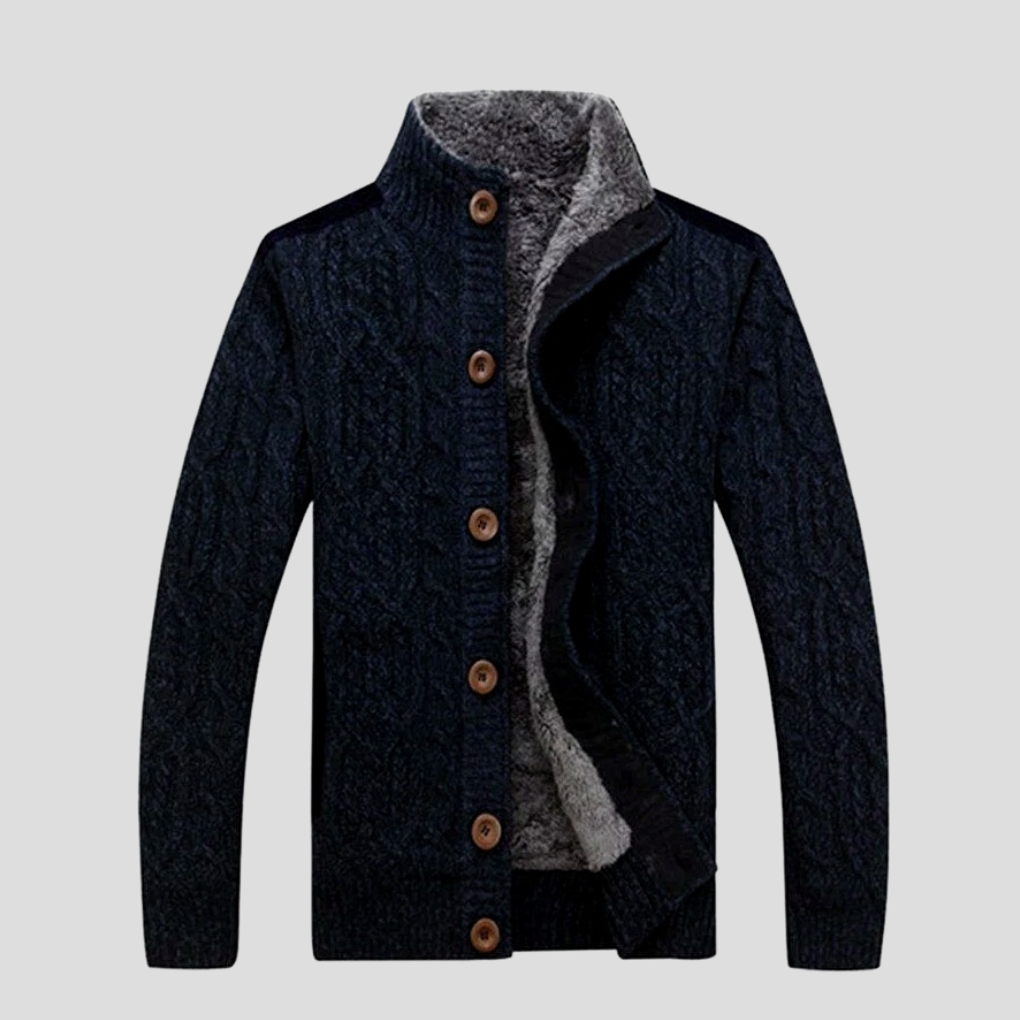 Giacca calda in maglia da uomo