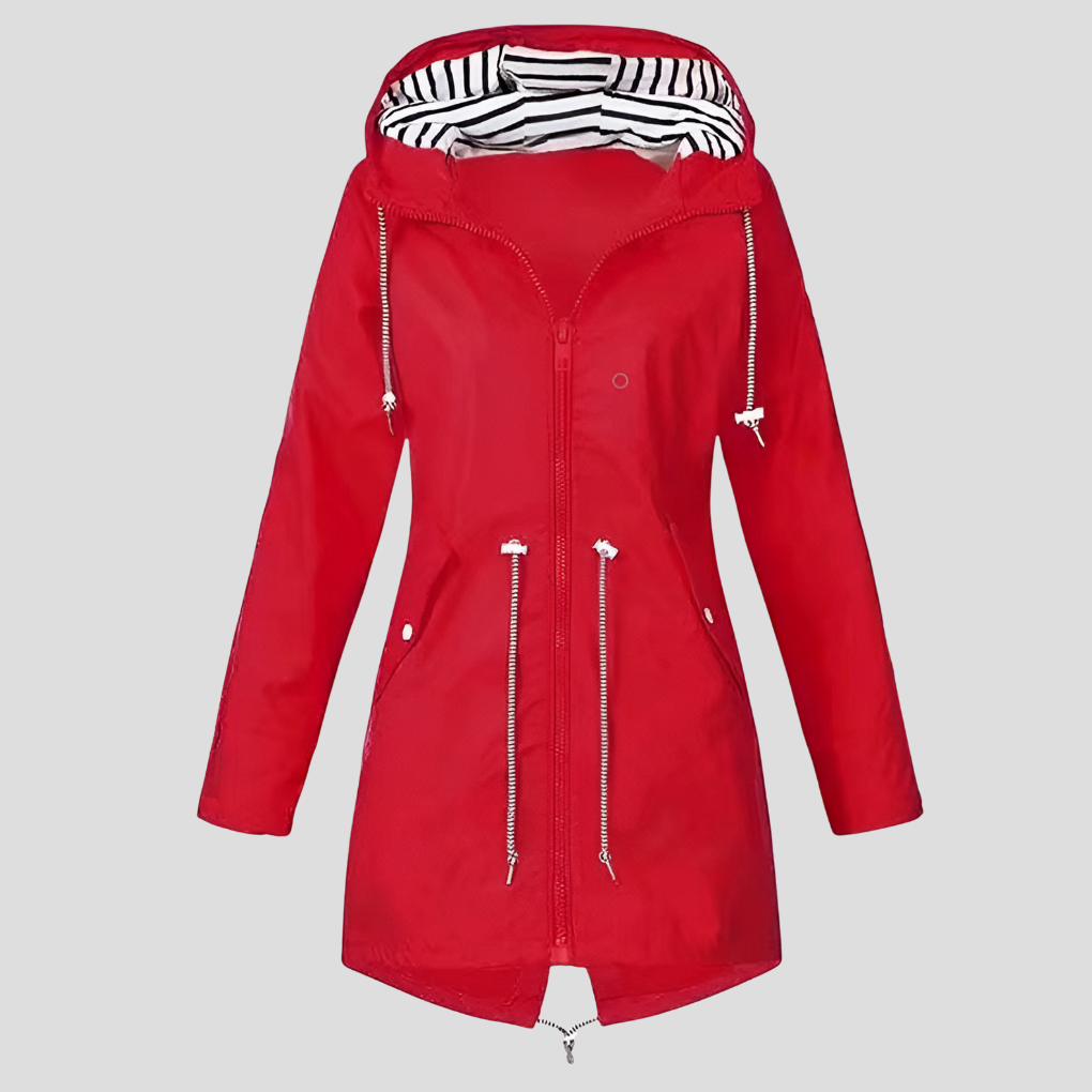 Giacca impermeabile con cappuccio da donna