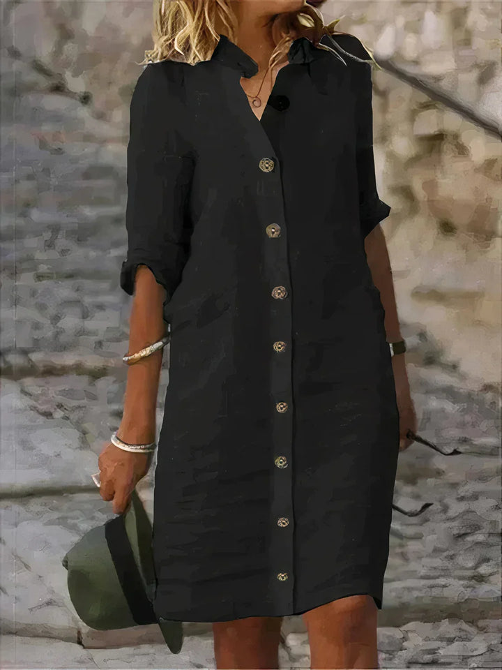 Vestito midi estivo casual in lino