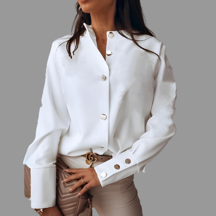 Camicia imbottita con bottoni da donna