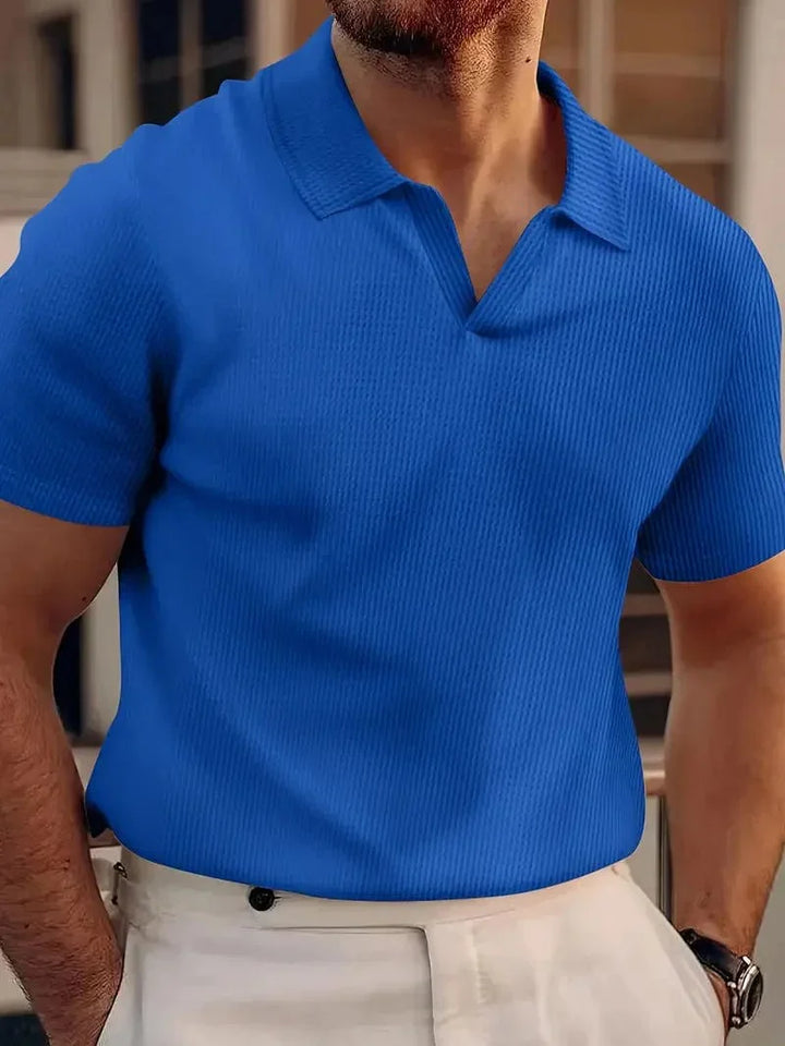Polo da uomo casual senza bottoni