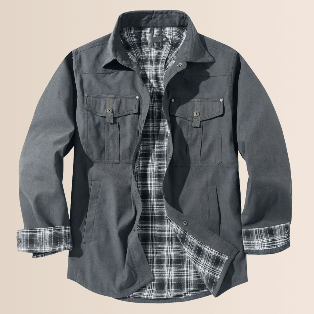Giacca a quadri in flanella vintage da uomo