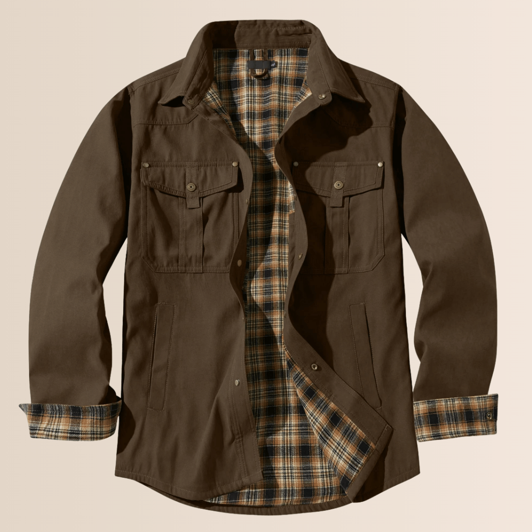 Giacca a quadri in flanella vintage da uomo