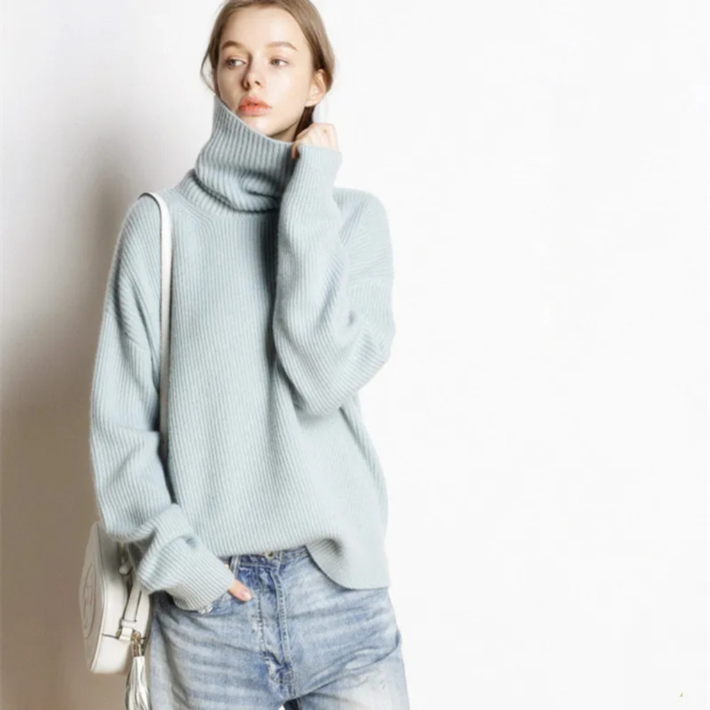 Maglione a collo alto oversize da donna