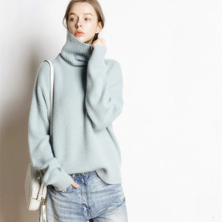 Maglione a collo alto oversize da donna