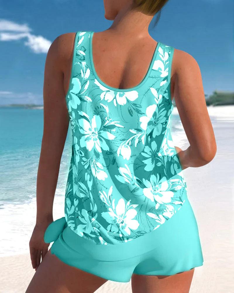 Costume da bagno tankini da donna, due pezzi