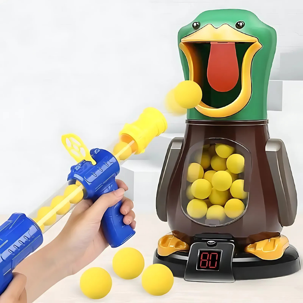 Gioco Soft Bullet ad aria compressa con paperella che cammina e luci