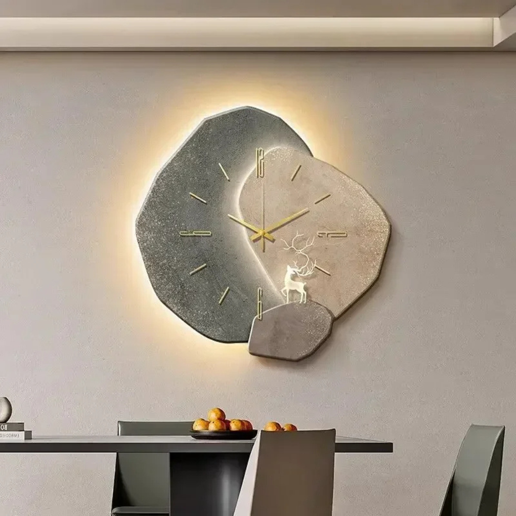 Orologio da parete moderno e minimalista con luce