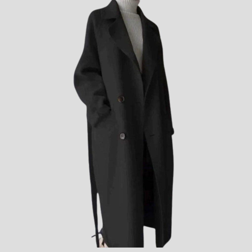 Elegante cappotto lungo in lana