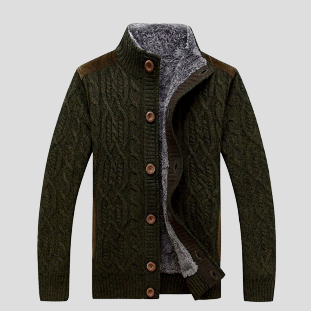 Giacca calda in maglia da uomo