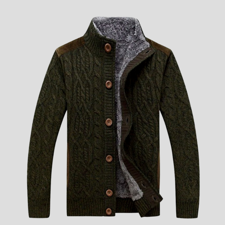 Giacca calda in maglia da uomo
