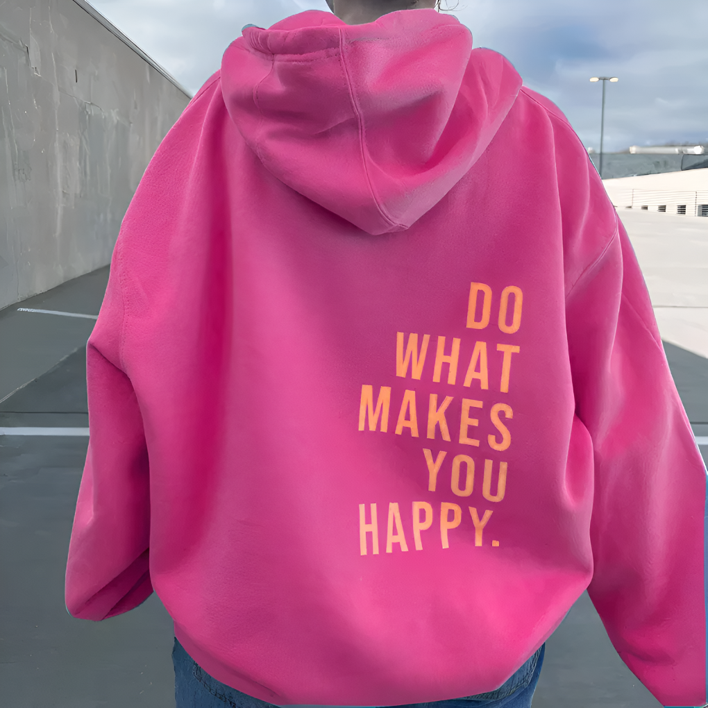 Felpa con cappuccio unisex Happy