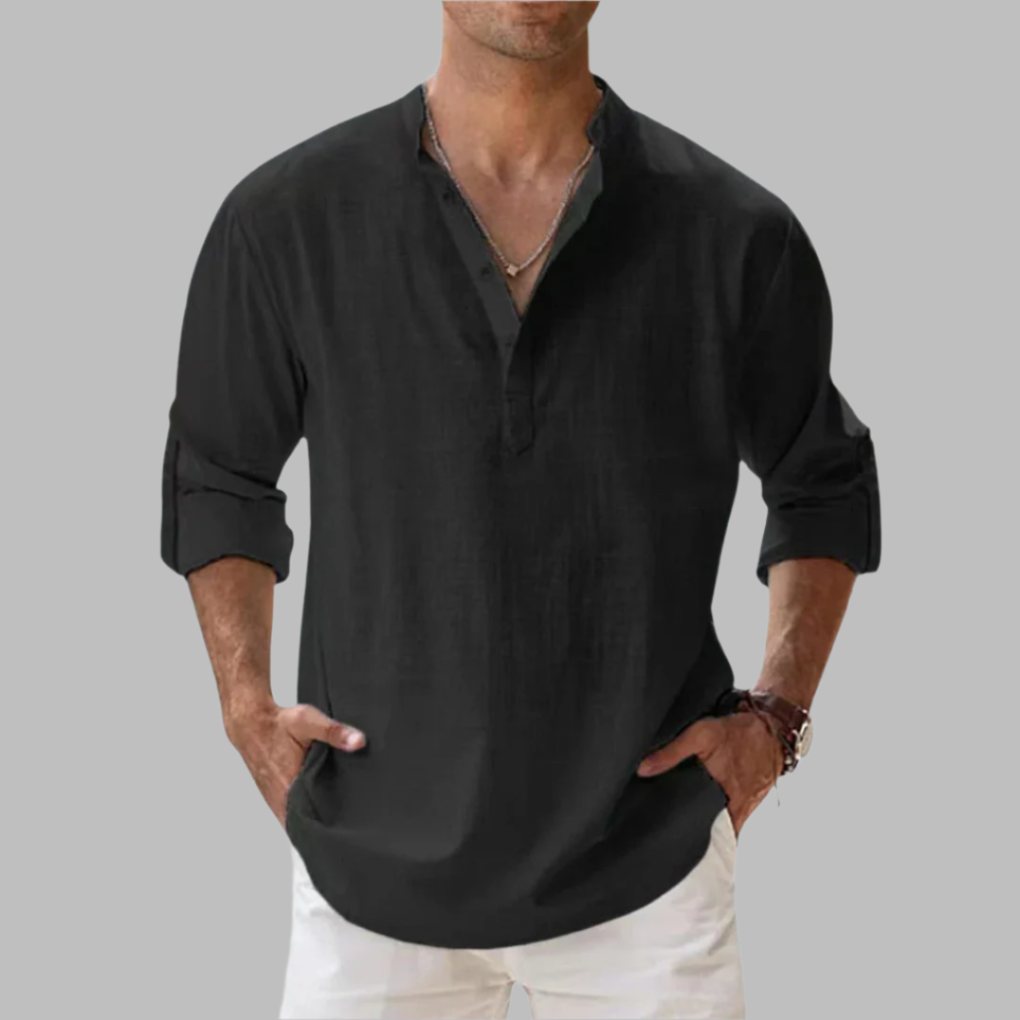 Camicia estiva da uomo in lino dal taglio morbido