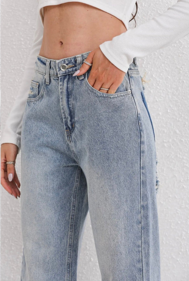 Jeans strappati vintage da donna