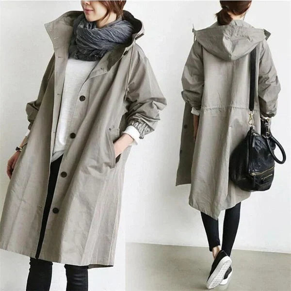 Trench impermeabile oversize di media lunghezza Maris