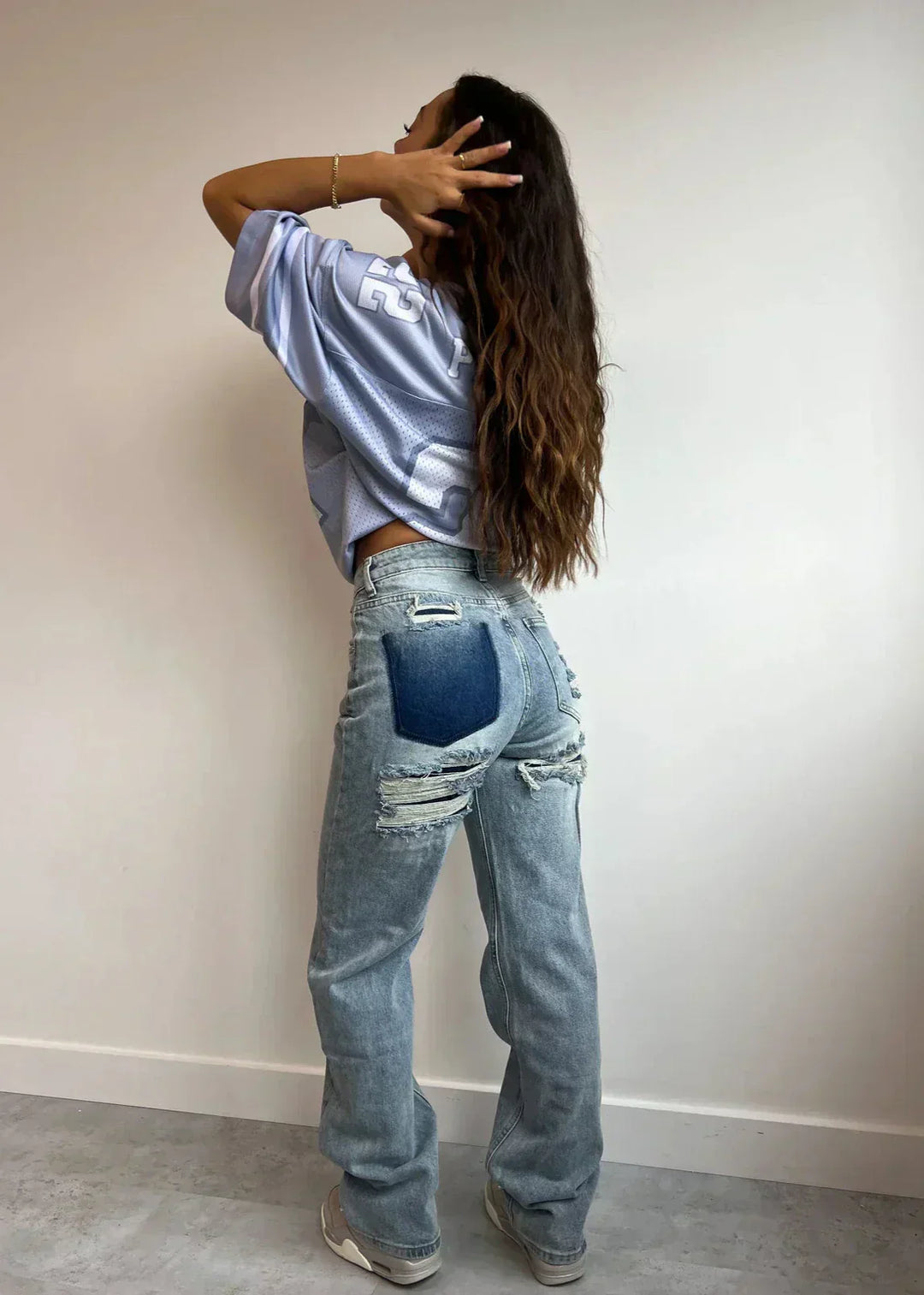Jeans strappati vintage da donna