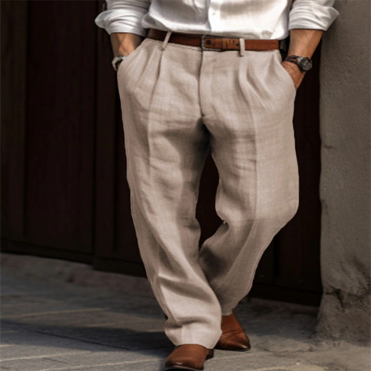 Pantaloni di lino leggeri da uomo