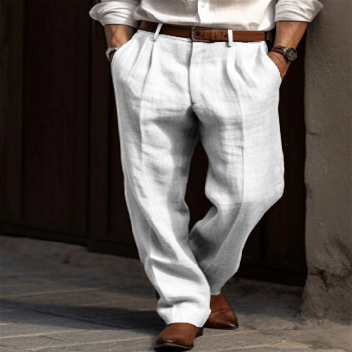 Pantaloni di lino leggeri da uomo