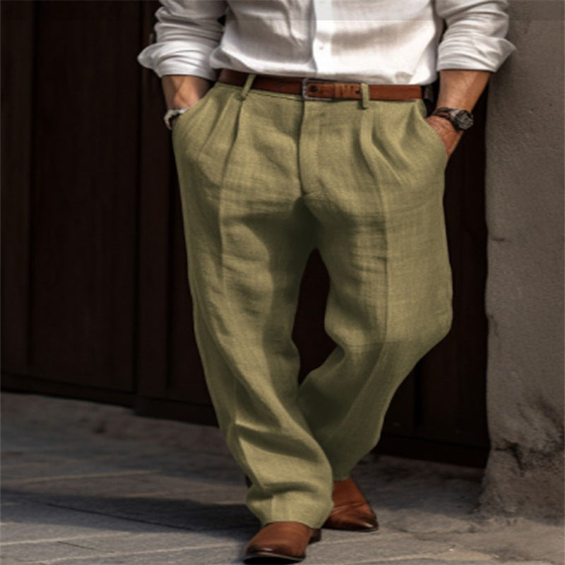 Pantaloni di lino leggeri da uomo