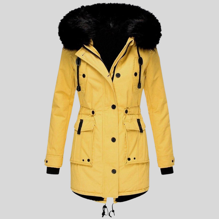 Cappotto invernale con cappuccio da donna